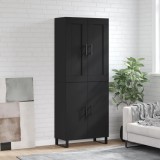 vidaXL Dulap &icirc;nalt, negru, 69,5x34x180 cm, lemn compozit