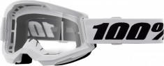 Ochelari cross/atv 100% Strata 2 White, lentila transparenta, culoare rama alb Cod Produs: MX_NEW 26013484PE