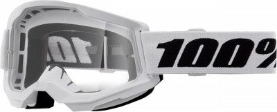 Ochelari cross/atv 100% Strata 2 White, lentila transparenta, culoare rama alb Cod Produs: MX_NEW 26013484PE foto