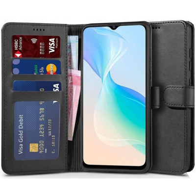 Husa Tech-Protect Wallet Wallet pentru Vivo Y33S Negru foto