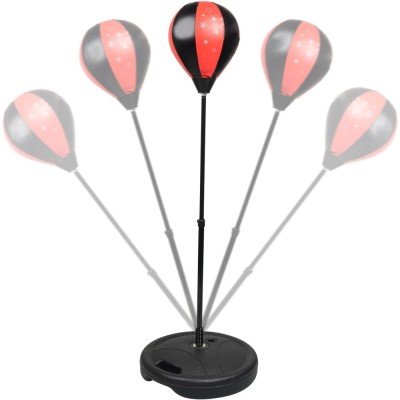 Jucarie Interactiva, Cyrax, Model Sfera de Box cu Suport, Manusi Incluse, Inaltime Reglabila, +3 Ani, 120 x 20 x 23.5 cm, Rosu/ Negru foto