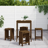 VidaXL Set mobilier bar de grădină, 5 piese, maro miere lemn masiv pin
