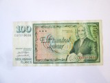 Islanda 100 Kronur 1961 la cel mai mic pret,bancnota din imagini