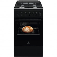 Aragaz mixt Electrolux LKK520002K, 4 arzatoare, Grill, Aprindere electrica, Negru, Clasa A