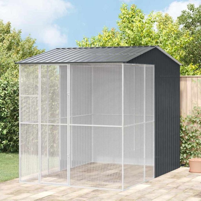 Cușcă pentru păsări Antracit 215 x 310 x 247 cm Oțel galvanizat