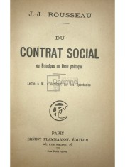 Jean-Jacques Rousseau - Du contrat social ou Principes du Droit politique foto