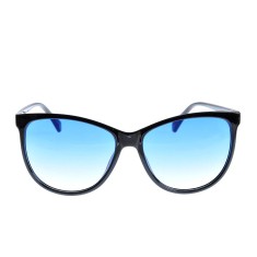 Ochelari de soare negri cu lentile albastre