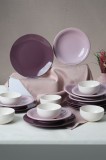 Keramika Set de vesela - Purple Mix - 18 bucăți - 6 persoane - Stoneware
