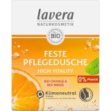 Gel de dus solid Lavera cu Portocala Bio si Menta Bio, Revitalizant, Vegan, 50g