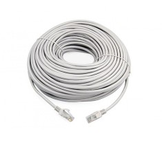 Cablu UTP Retea, Gri, Ethernet Cat 5e, 30m Lungime, Conector RJ45