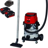 Einhell TE-VC 36/25 Li S PXC + Twinpack + 4514095 - Aspirator 150 mbar + Set 2 acumulatori si incarcator Li-Ion 18 V 4 Ah
