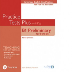 PET Practice Tests Plus Cambridge English Qualifications: B1 Preliminary for Schools Practice Tests Plus Student's Book with key - Jacky Newbrook