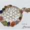 B107. Pandantiv caleidoscop cu peridot, granat tanzanit carneol ametist, Nunta