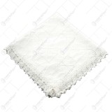 Servetel traditional din bumbac 40&times;40 CM Alb