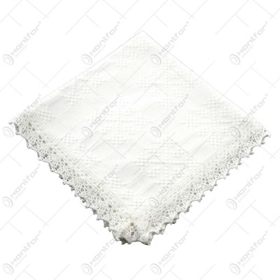 Servetel traditional din bumbac 40&amp;times;40 CM Alb foto