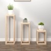VidaXL Set suport de plante, 3 piese, lemn masiv de pin 822267
