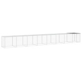 Cotet pui cu acoperis gri deschis 803x98x90 cm otel galvanizat GartenMobel Dekor, vidaXL