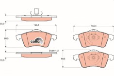 TRW GDB1282 COTEC set placute frana,frana disc