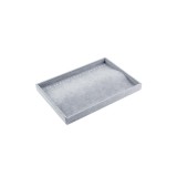 Cumpara ieftin Tava Expunere Bijuterii, Lantisoare, Bratari, 20 Spatii, Catifea Gri, 35x24cm, Watchbox