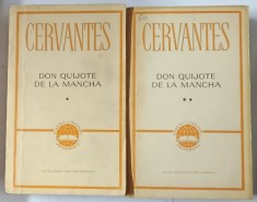 DON QUIJOTE DE LA MANCHA , VOLUMELE I - II de MIGUEL DE CERVANTES , 1965