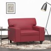 VidaXL Canapea de o persoană, roșu vin, 60 cm, piele ecologică 359410