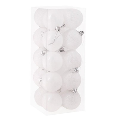 Set globuri de Craciun, 20 bucati, 8cm, alb perlat Household NewTrend foto