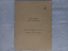 IULIU MANIU- TREI DISCURSURI, EDITURA ANIMA, BUCURESTI, 1991 foto