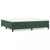 Cumpara ieftin Cadru de pat cu arcuri, verde inchis, 200x200 cm, catifea