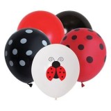Baloane de Petrecere cu Buline și Buburuze, 30 cm, 10 buc, CMCLASS