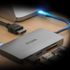 D-link dub-m610 6-in-1 usb-c hub with hdmi sd/microsd card reader and powerdelivery dub-m6101* usb-c connector