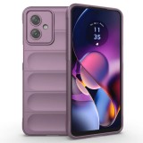 Husa pentru motorola moto g54, antisoc, margini cu striatii, design minimalist, purple