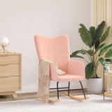 vidaXL Fotoliu de relaxare, roz, material similar l&acirc;nă