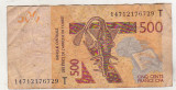 Bnk bn Togo 500 franci CFA 2012 circulata