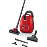 Aspirator cu sac Bosch Seria 4 BGB41PET1, ProAnimal, 700W, 4 l, Control electronic rotativ, Sistem PowerProtect, Perie AirTurbo Pro, Rosu
