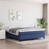 VidaXL Cadru de pat, albastru, 180 x 200 cm, material textil