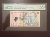 Romania 10 lei 2010 pick 119f grad 68 pmg