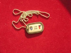 QW12 - Placute identificare militare - cu lantisor - publicitare