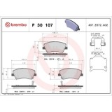 Placute frana Hyundai Elantra 6 Sedan (Ad Ada) 09.15-09.22, Ioniq (Ae) 03.16-03.23; Kia Niro I (De) 09.16-08.22, Niro Van (De) 09.16-, Fata, BREMBO