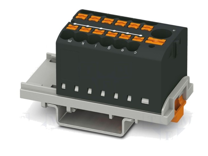 Conector pe șină 24A, 690V, push-in
