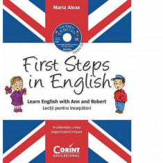 First Steps in English. Lectii pentru incepatori (contine CD audio) PlayLearn Toys foto