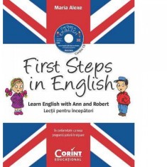 First Steps in English. Lectii pentru incepatori (contine CD audio) PlayLearn Toys foto