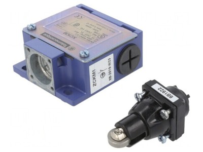 Limitator cursă rolă metalică &amp;Oslash;12mm NO NC 10A 250VAC foto