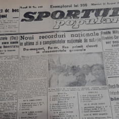 Ziar Sportul Popular 21 08 1946