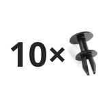 Set 10 clema fixare plastic BMW i8, Seria 1, Seria 3, Seria 4, Seria 5, Seria 7, X1, X5, X6; Mini Hatch, Clubman, tapiterie, scut motor
