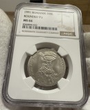 100 Lei 1991 Rounded 9's, Romania, NGC MS66 Top Pop!, varianta RARA! cu codita la "99" rotunjita