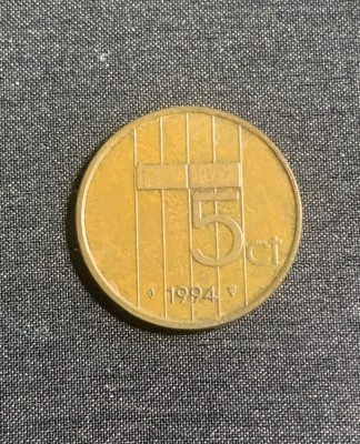 Moneda 5 cenți 1994 Olanda foto