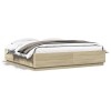 Gossi cadru de pat cu led stejar sonoma 180x200 cm lemn prelucrat