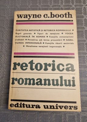 Retorica romanului Wayne C. Booth foto