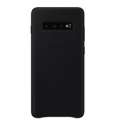 Husa Leather Cover pentru Samsung Galaxy S10 Plus Black foto