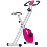 SPORTNOW Bicicletă Fitness Pliabil Magnetică a 8 Niveluri Con Afișaj Roz E Alb | Aosom Romania